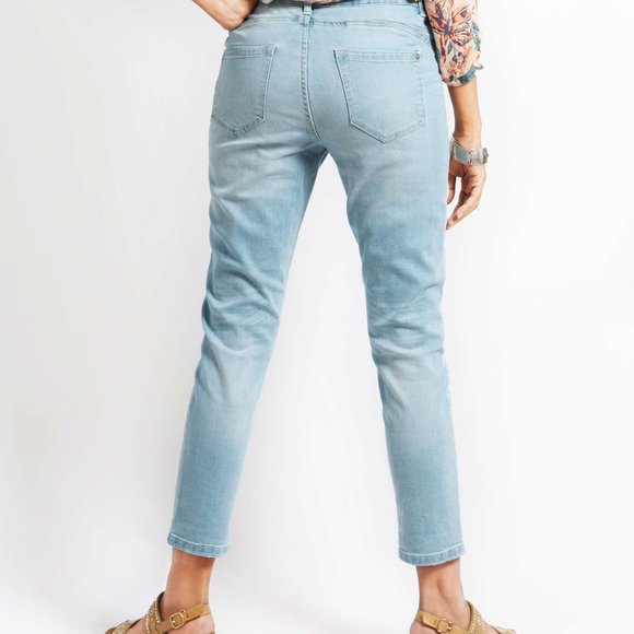 OLGYN Stretch Light Blue Denim Pant Skinny Fit - Picture 2 of 5